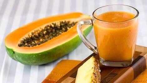 Papaya juice and Aloe vera juice